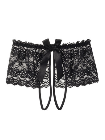 クロッチレス セクシーなパンティーの女性の白いレースのカットアウト下着ランジェリー