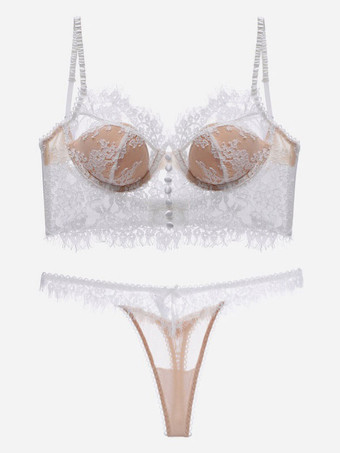 ブライダル ブラジャー パンティ用 レース アンダーウェア 2ピース レディース ランジェリー