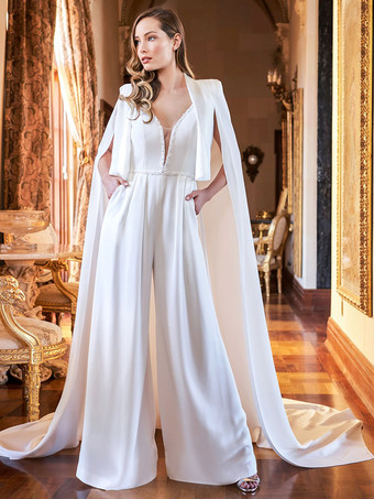 Ivory Wedding Wraps 2024 Sleeveless Cloaks Bridal Cover Up Free Customization