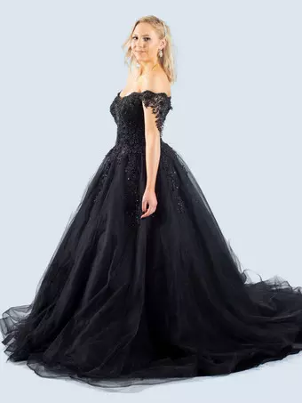 gothic black wedding dresses Fabiana