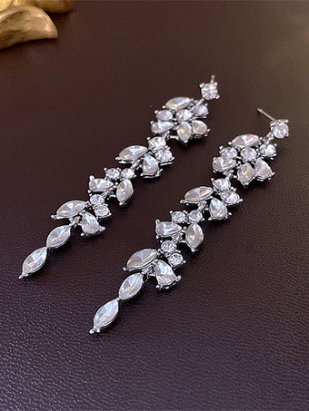 ブライダル イヤリング ラインストーン 女の子用 ラインストーン ピアス ブライダル ジュエリー