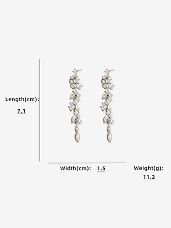 ブライダル イヤリング ラインストーン 女の子用 ラインストーン ピアス ブライダル ジュエリー