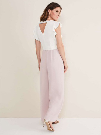 マザードレス Vネック 半袖 Aライン サッシュ 結婚式のゲストドレス 自由なカスタマイズ