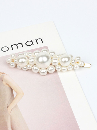 花嫁のためのかぶとウェディングヘアピンパールヘアアクセサリー