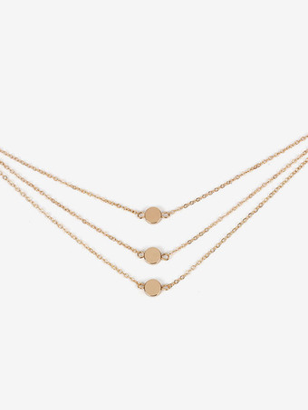 Gold Runde Brillante Hochzeitshalskette Acc Brautschmuck 2025