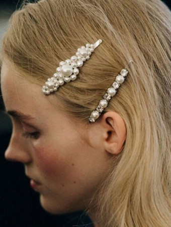 Copricapo da sposa Accessori per capelli con perle a forcina per la sposa