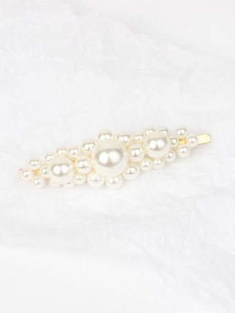 花嫁のためのかぶとウェディングヘアピンパールヘアアクセサリー