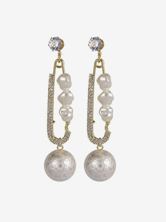 Hochzeitsohrringe Mädchen Strass durchbohrt Brautschmuck 2025