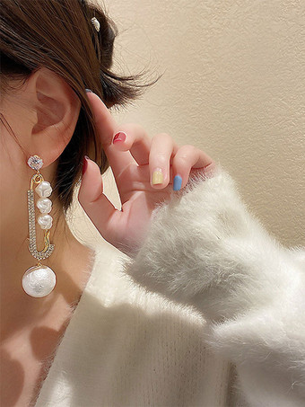 Hochzeitsohrringe Mädchen Strass durchbohrt Brautschmuck 2025