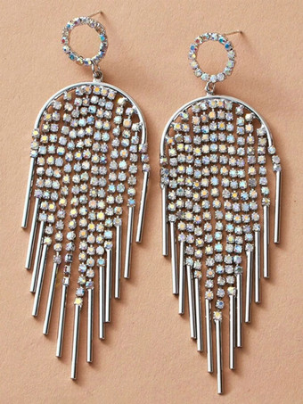 ウェディング イヤリング ラインストーン 女の子用 ラインストーン ピアス ウェディング ジュエリー