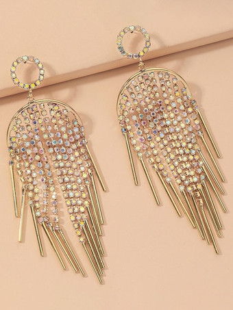 ウェディング イヤリング ラインストーン 女の子用 ラインストーン ピアス ウェディング ジュエリー