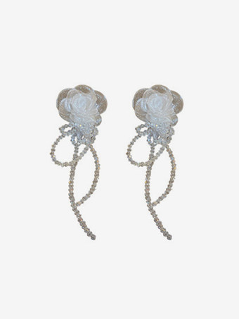 ブライダル イヤリング ラインストーン レディース ラインストーン ピアス ブライダル ジュエリー