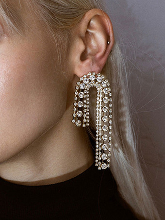 Orecchini da sposa Strass Gioielli da sposa trafitti da ragazza con strass