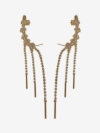 ウェディング イヤリング ラインストーン 女の子用 ラインストーン ピアス ブライダル ジュエリー