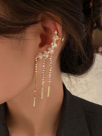 ウェディング イヤリング ラインストーン 女の子用 ラインストーン ピアス ブライダル ジュエリー