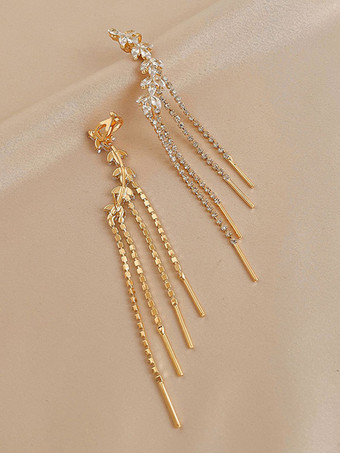 ウェディング イヤリング ラインストーン 女の子用 ラインストーン ピアス ブライダル ジュエリー