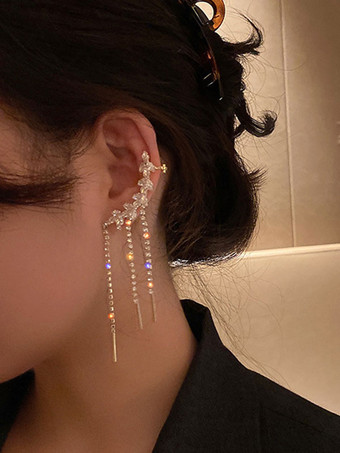 ウェディング イヤリング ラインストーン 女の子用 ラインストーン ピアス ブライダル ジュエリー