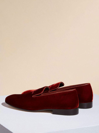 ワインレッド メンズ スリッポン ローファー ペニーシューズ ブラック スエード ラウンドトゥ 刺繍アートワーク ドレス プロム パーティー ウェディングシューズ