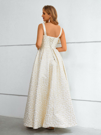 プロムドレス 2026 レース スクエアネック Aライン ノースリーブ バースデーパーティードレス