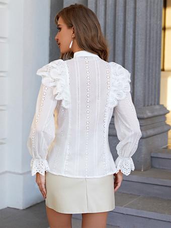 Bodysuit White Lace Tops For Women - Milanoo.com