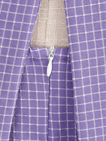 ヴィンテージドレス　1950年代オードリー・ヘップバーン風　ノースリーブ　チェック柄　二次会　お呼ばれ　発表会　ロカビリーワンピース