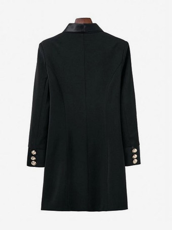 ブレザー ジャケット ダブル ブレスト V ネック ブレザー ドレス レディース