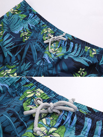 メンズ ショートパンツ プリント サマー ストリートウェア グリーン ショートパンツ 男性用