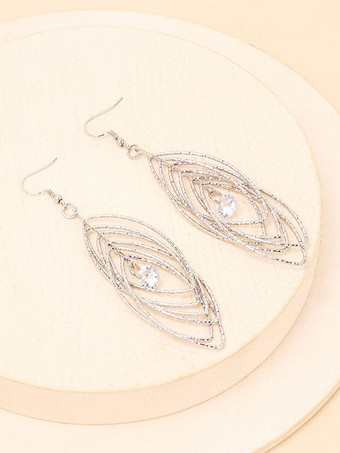 シルバー ブライダル イヤリング メタル ピアス ブライダル ジュエリー Acc