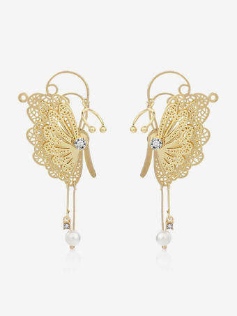 Hochzeitsohrringe Metall Ohrclip Hochzeitsschmuck gem