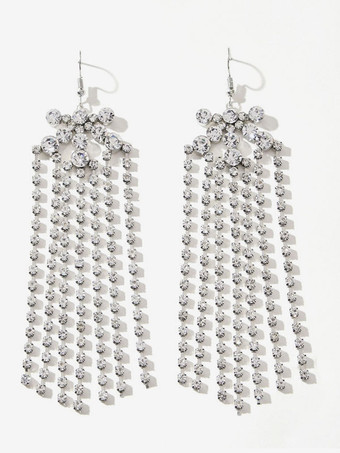 ブライダル イヤリング ラインストーン ピアス ウェディング ジュエリー Acc