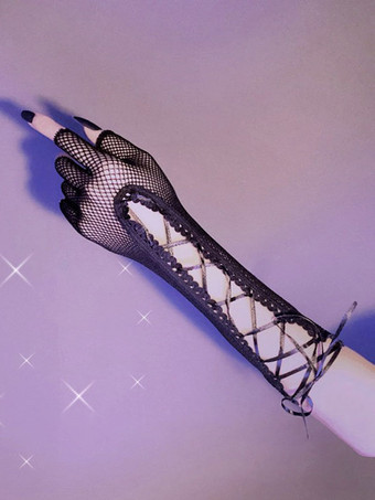 ゴスロリ アクセサリー ブラック フリル オーバースリーブ ポリエステル その他