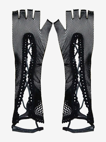 ゴスロリ アクセサリー ブラック フリル オーバースリーブ ポリエステル その他