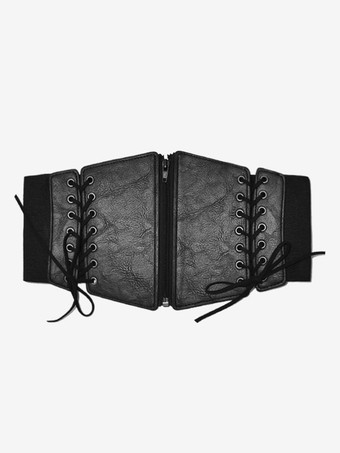 ゴスロリアクセサリー ブラック レースアップ ポリエステル その他