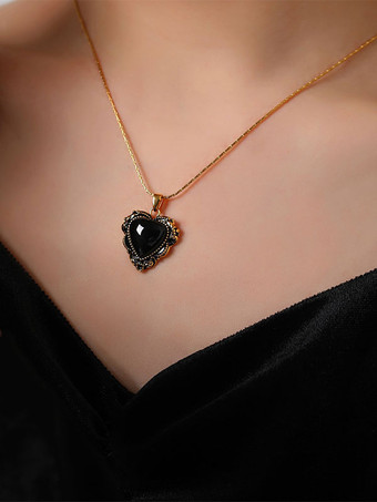 ウェディング ネックレス ゴールド ゴールド ハート型 ラインストーン ウェディング ネックレス Acc