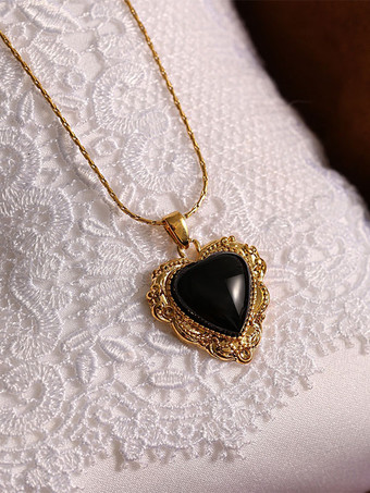 ウェディング ネックレス ゴールド ゴールド ハート型 ラインストーン ウェディング ネックレス Acc