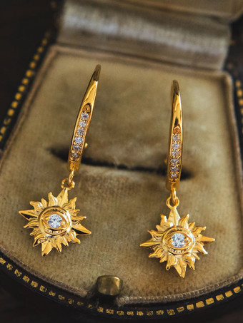 Orecchini da sposa con strass unisex placcati in argento traforato gioielli da sposa Acc