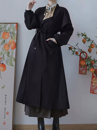 Süße Lolita Outfits Schwarze Krinoline mit langen Ärmeln