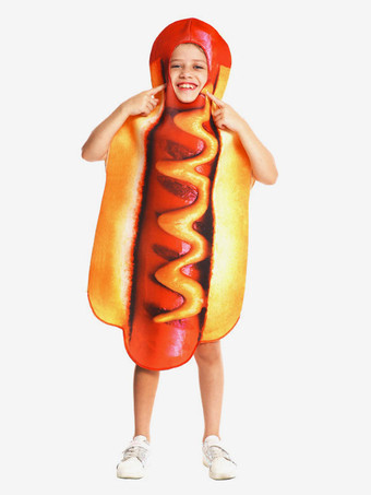 カーニバルファンシーコスチュームキッドファニーコスチュームホットドッグコスプレ