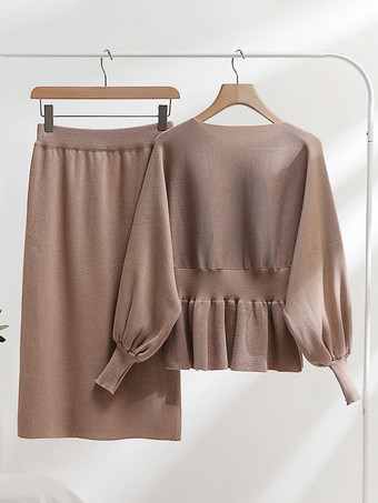 婦人服 スカート セット ローズ カジュアル 街着 2点セット