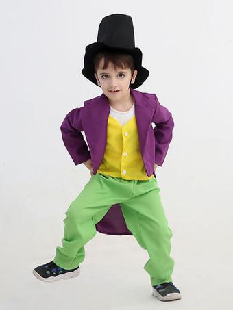 Charlie e la Fabbrica di Cioccolato Cosplay Willy Wonka Kid Costumi Cosplay  