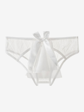 ホワイト 女性のセクシーなパンティー肉 1 ピース レース下着弓ランジェリー