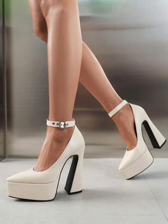 Femme Talons hauts Chaussures vintage Escarpins Talon bottier Cuir PU