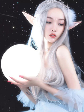 ROCOCO スタイル ロリータ ウィッグ ライト ゴールド ロング 耐熱ファイバー ロリータ アクセサリー