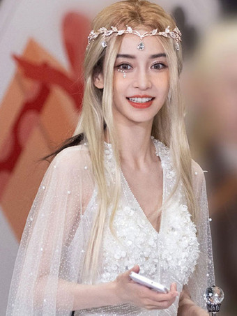 ROCOCO スタイル ロリータ ウィッグ ライト ゴールド ロング 耐熱ファイバー ロリータ アクセサリー