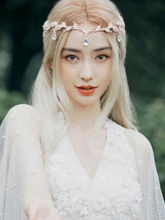 ROCOCO スタイル ロリータ ウィッグ ライト ゴールド ロング 耐熱ファイバー ロリータ アクセサリー