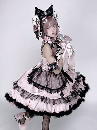 甘いロリータドレス フリル ロリータ 歌唱ドレス プリンセス サスペンダードレス