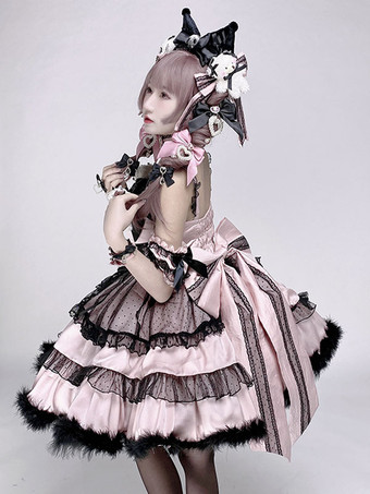 甘いロリータドレス フリル ロリータ 歌唱ドレス プリンセス サスペンダードレス