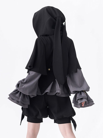 オーバーコート ゴスロリ王子ファッション ブラックメタル ポリエステル 前売り