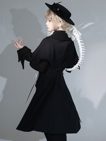 【先行販売】 ゴスロリ 王子様 ファッション ベスト コスチューム ゴスロリ 黒 半袖 レースアップ ハトメ