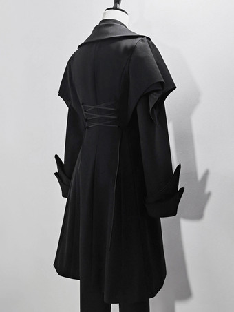 【先行販売】 ゴスロリ 王子様 ファッション ベスト コスチューム ゴスロリ 黒 半袖 レースアップ ハトメ